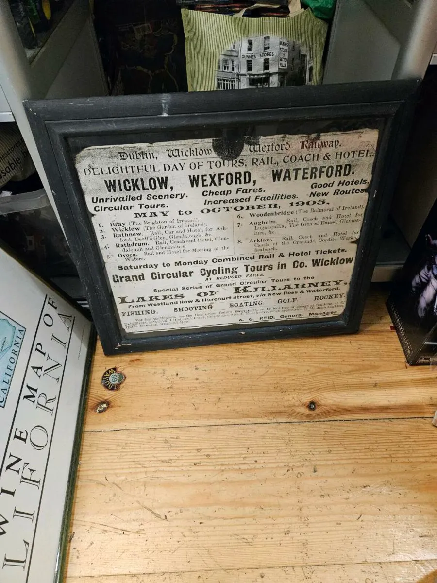 Picture Print Irish Rail Notice - Image 1