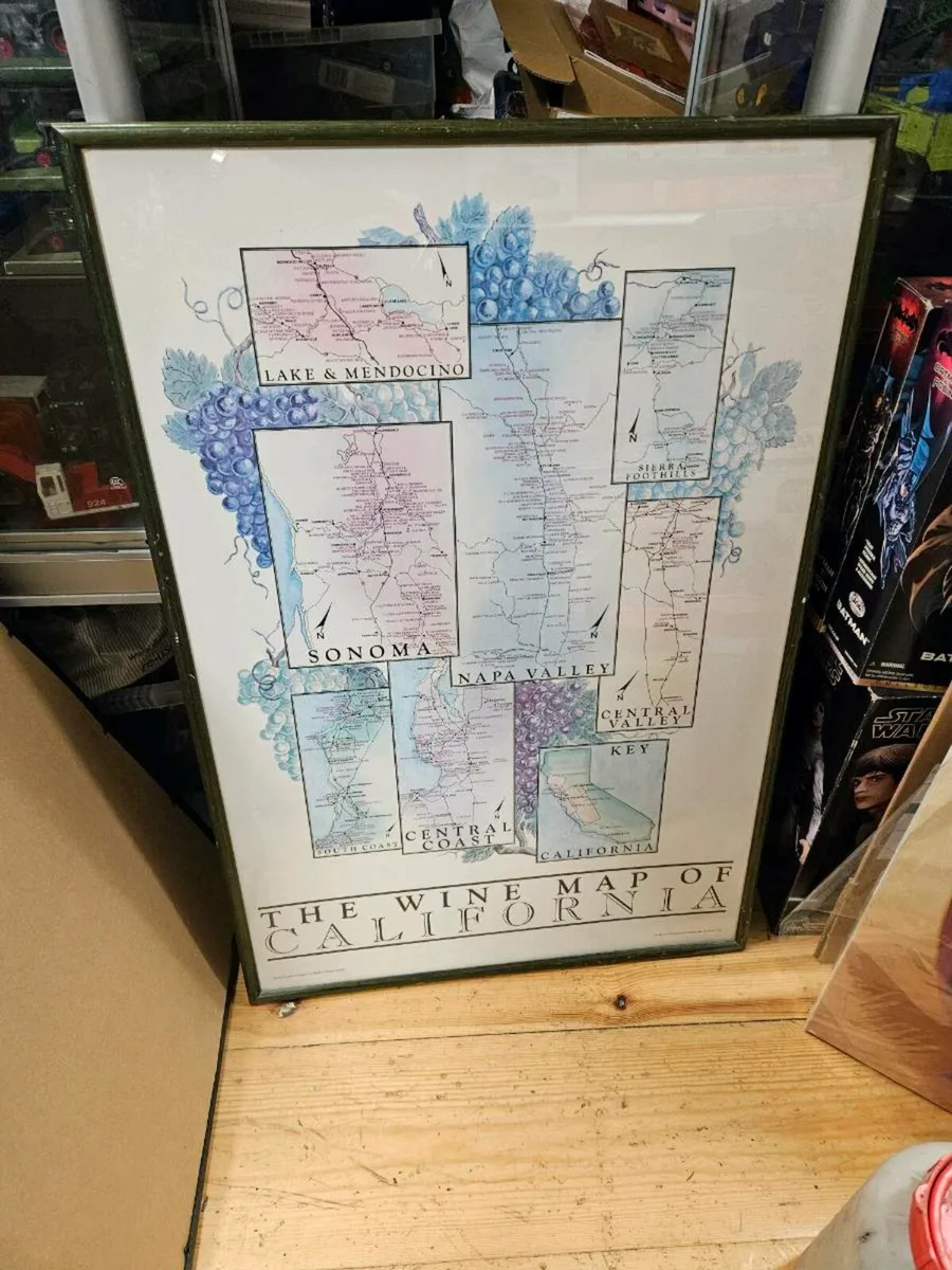 Picture Print Wine Map of California - Image 1