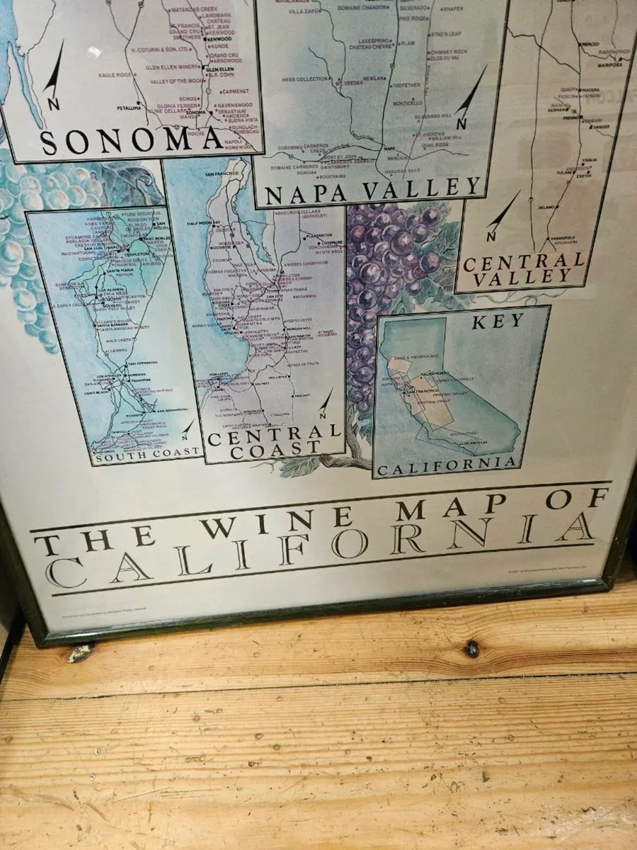 Picture Print Wine Map of California - Image 2