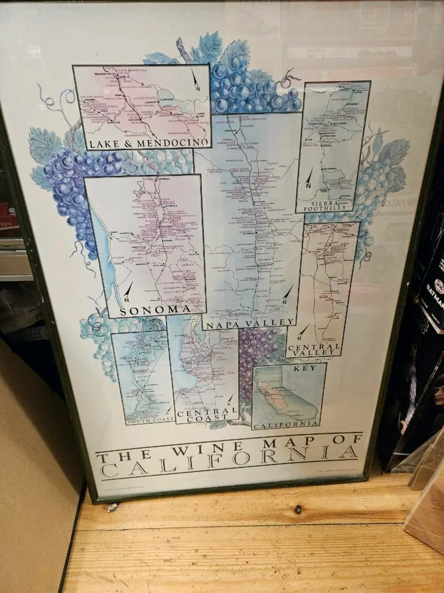 Picture Print Wine Map of California - Image 3
