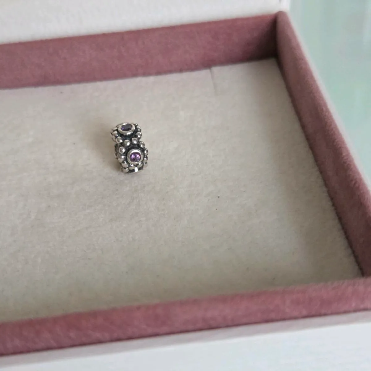 Pandora separately charm purple stone - Image 1