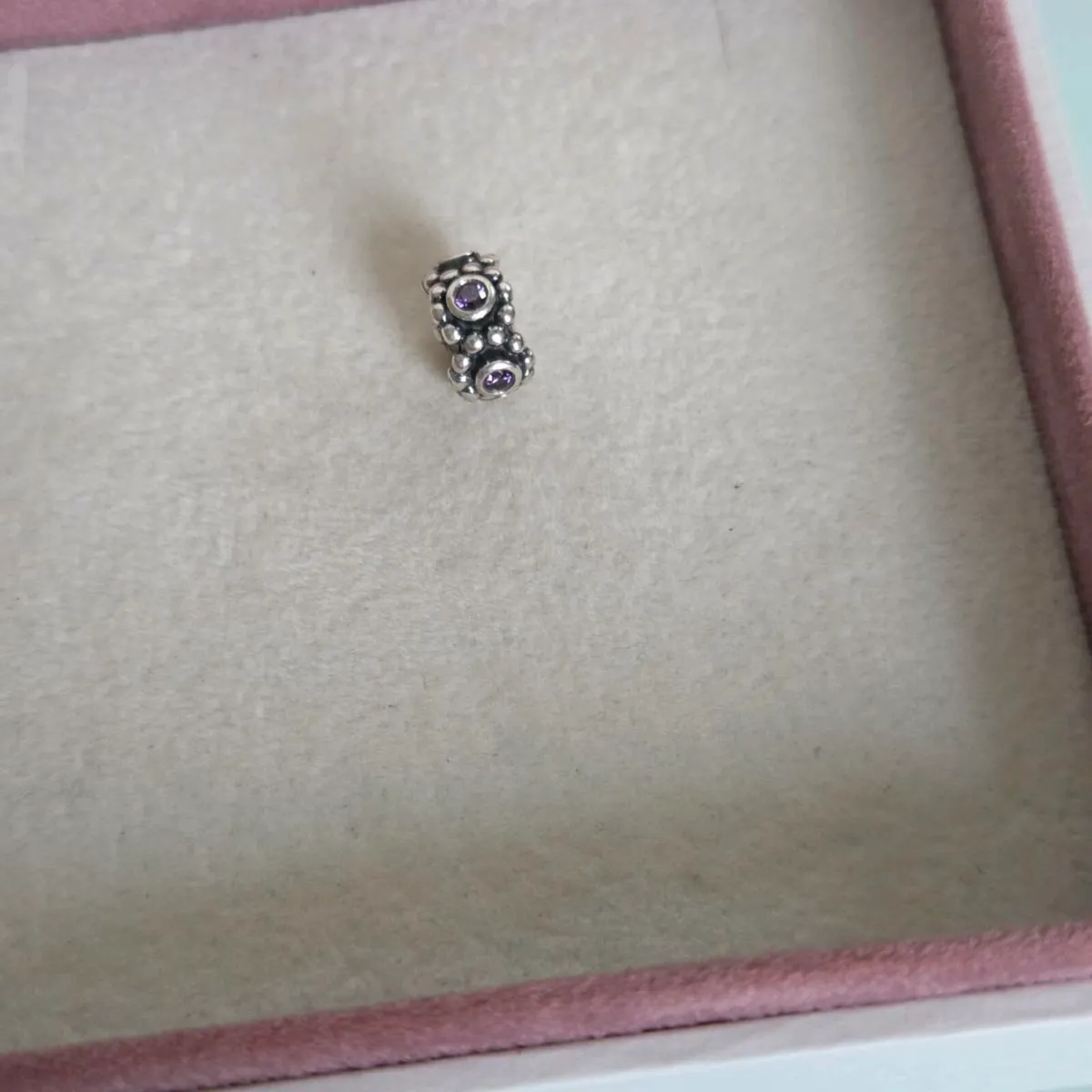 Pandora separately charm purple stone - Image 3