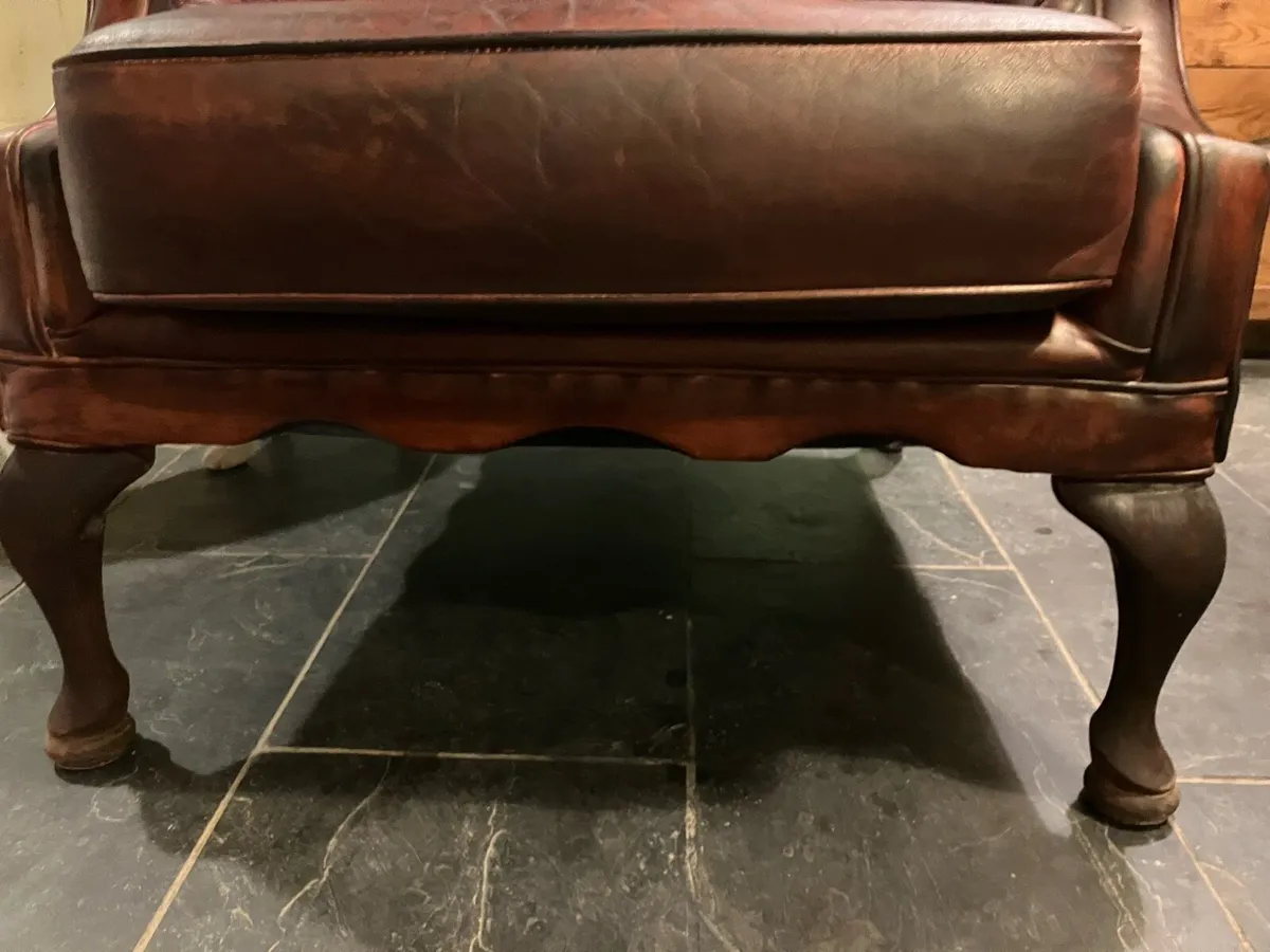 Leather wingback chair - Image 2