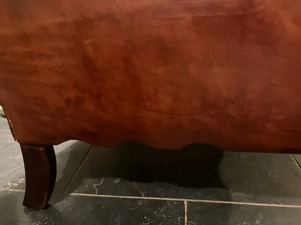 Leather wingback chair - Image 3