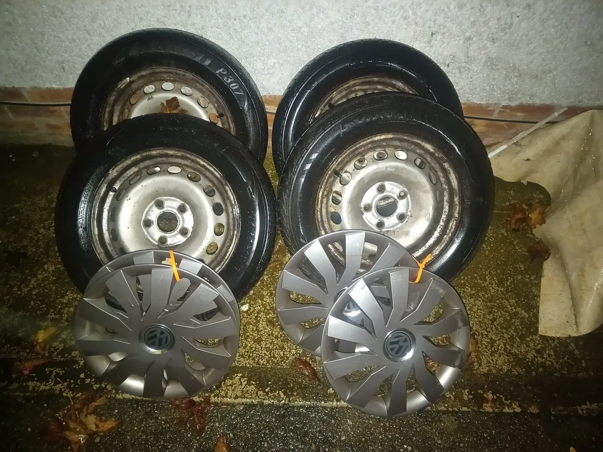 Vw caddy steel rims and. Tyres plus a DS3 tailgate - Image 1