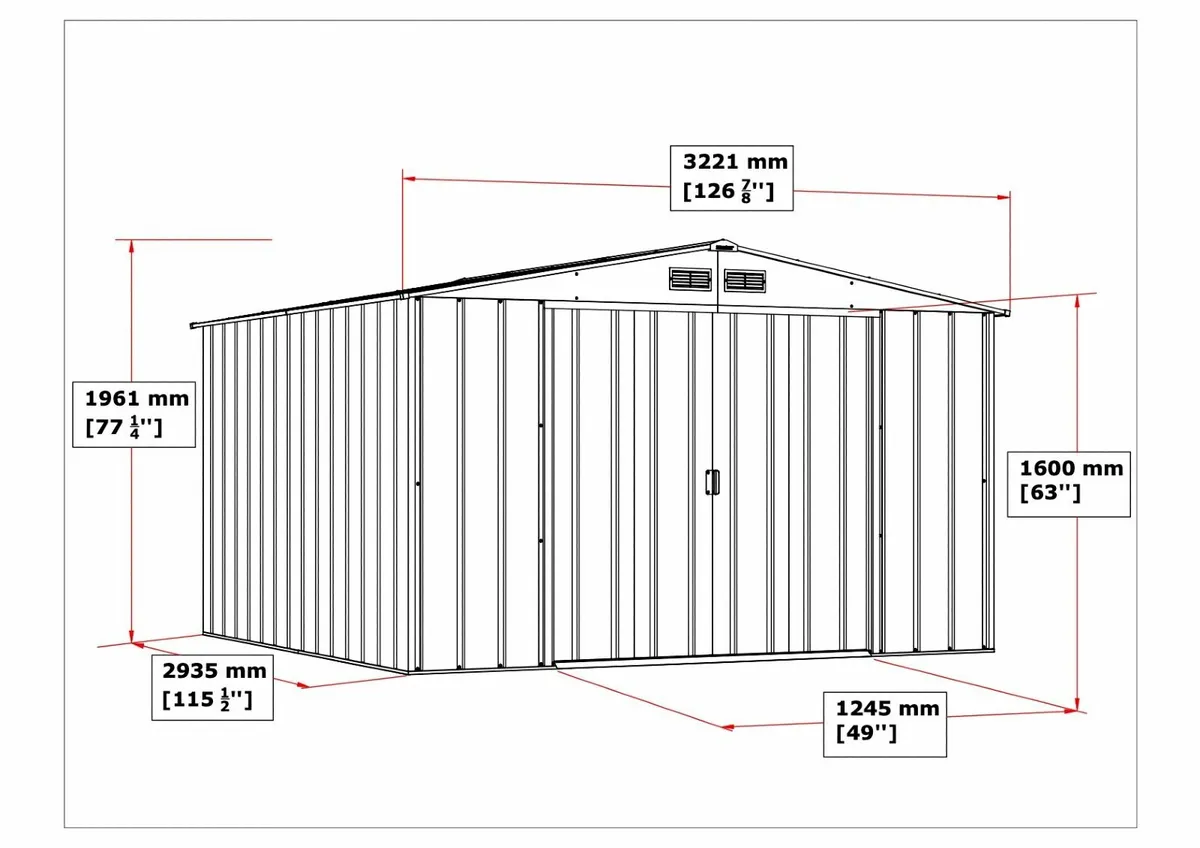 Duramax ECO Metal Garden Shed | 10×8 Feet | Free 3 - Image 3
