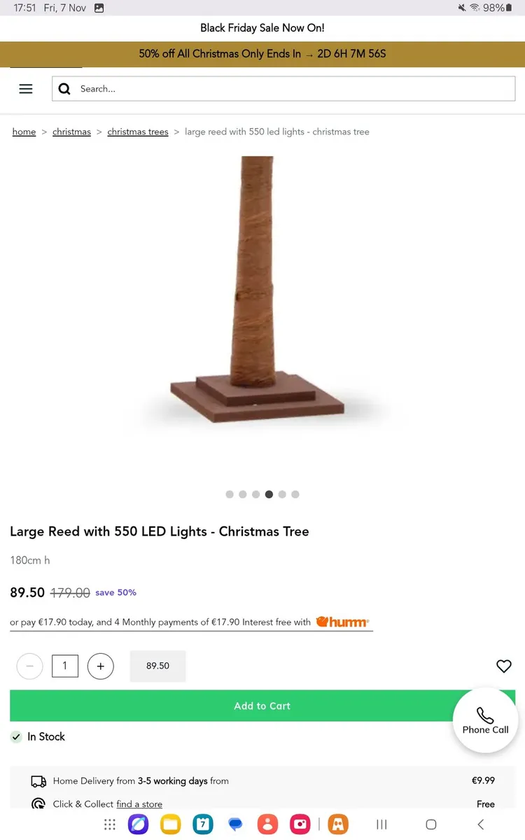 EZ Living Christmas Tree 6ft LED BNWT RRP 179 - Image 3