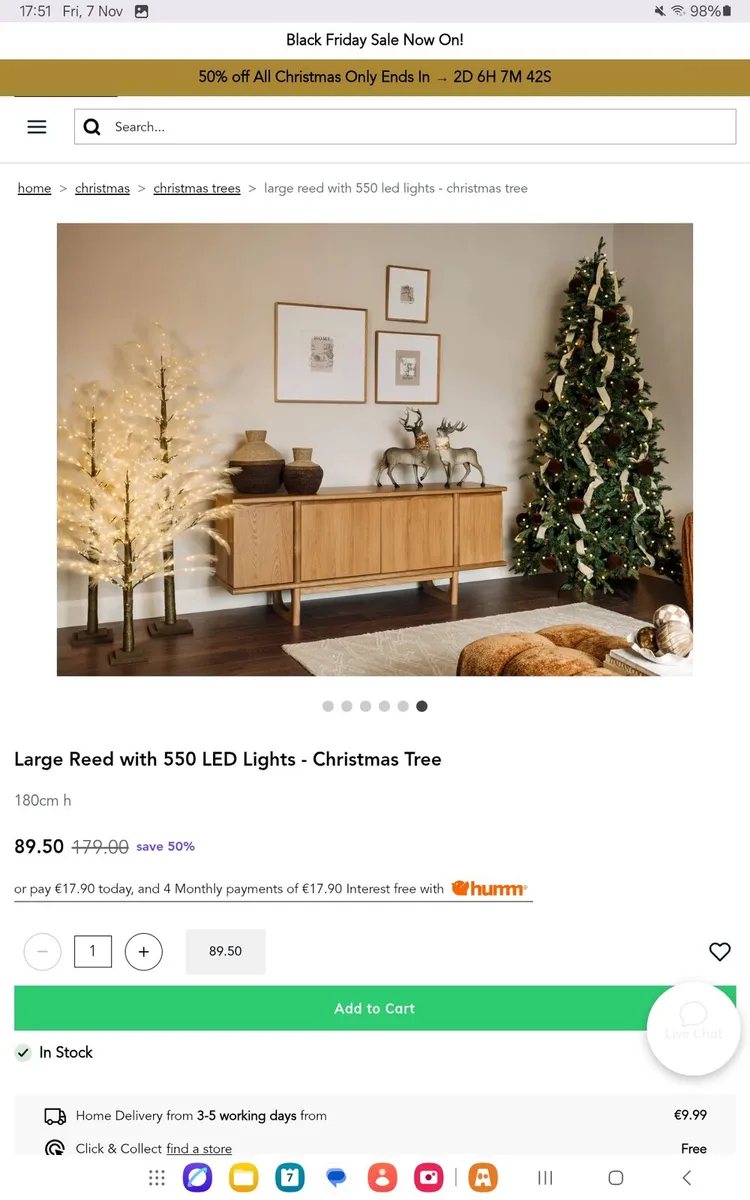 EZ Living Christmas Tree 6ft LED BNWT RRP 179 - Image 4