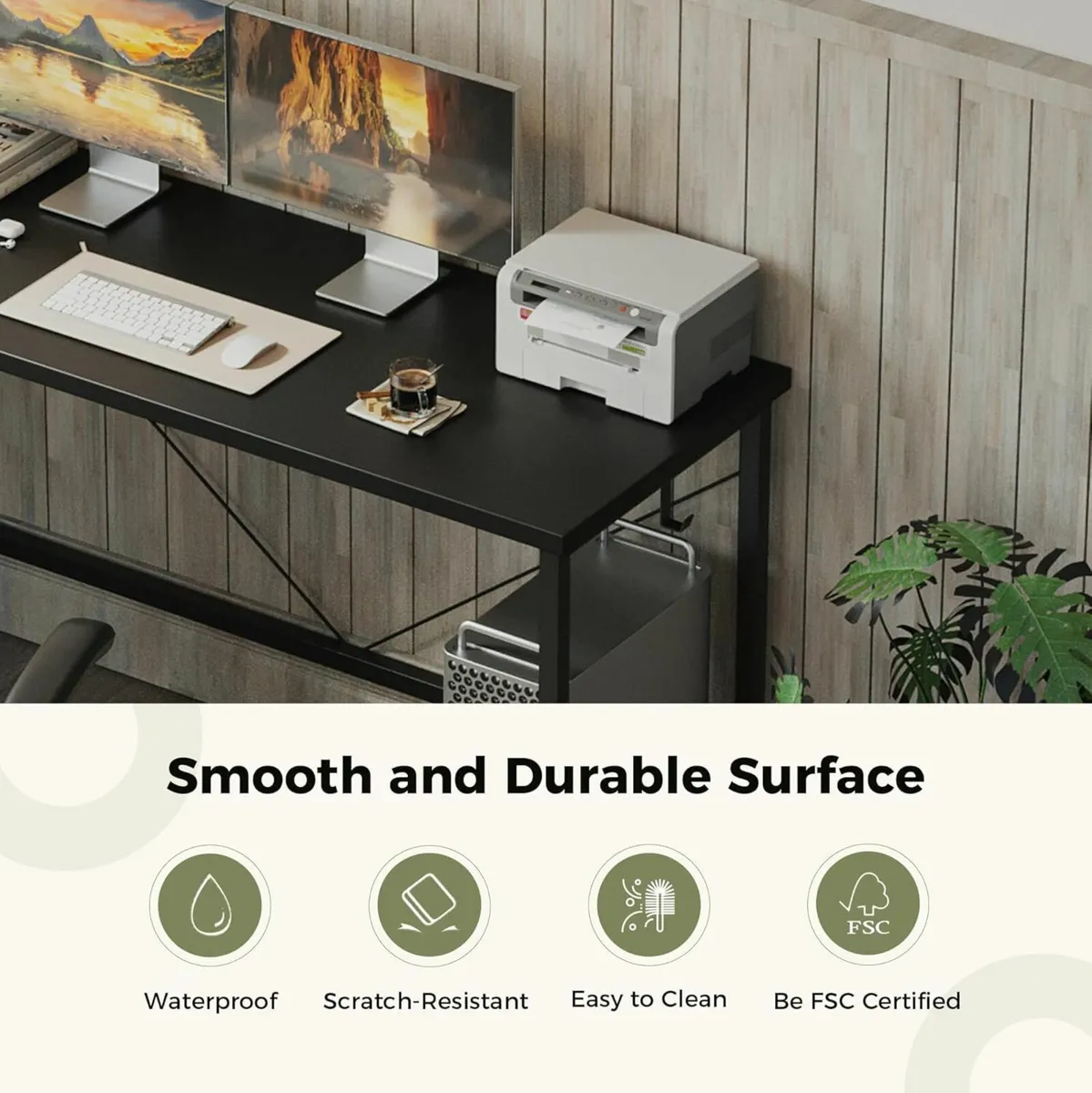 L Shaped 170x50cm Corner Gaming Desk Office - Image 3