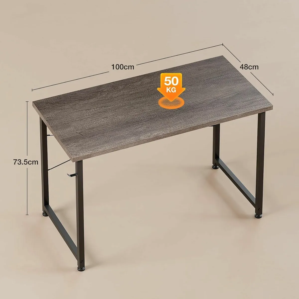 100×48 cm Computer Desk Home Office Table - Image 3