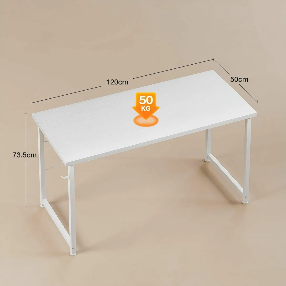 120×48cm Computer Desk Home Office Study Table - Image 2