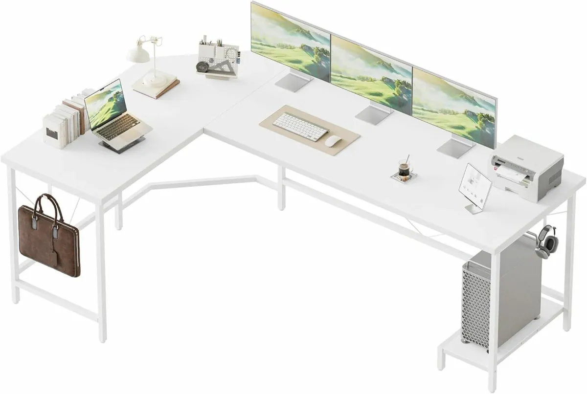 L Shaped 170x50cm Corner Gaming Desk Office - Image 1