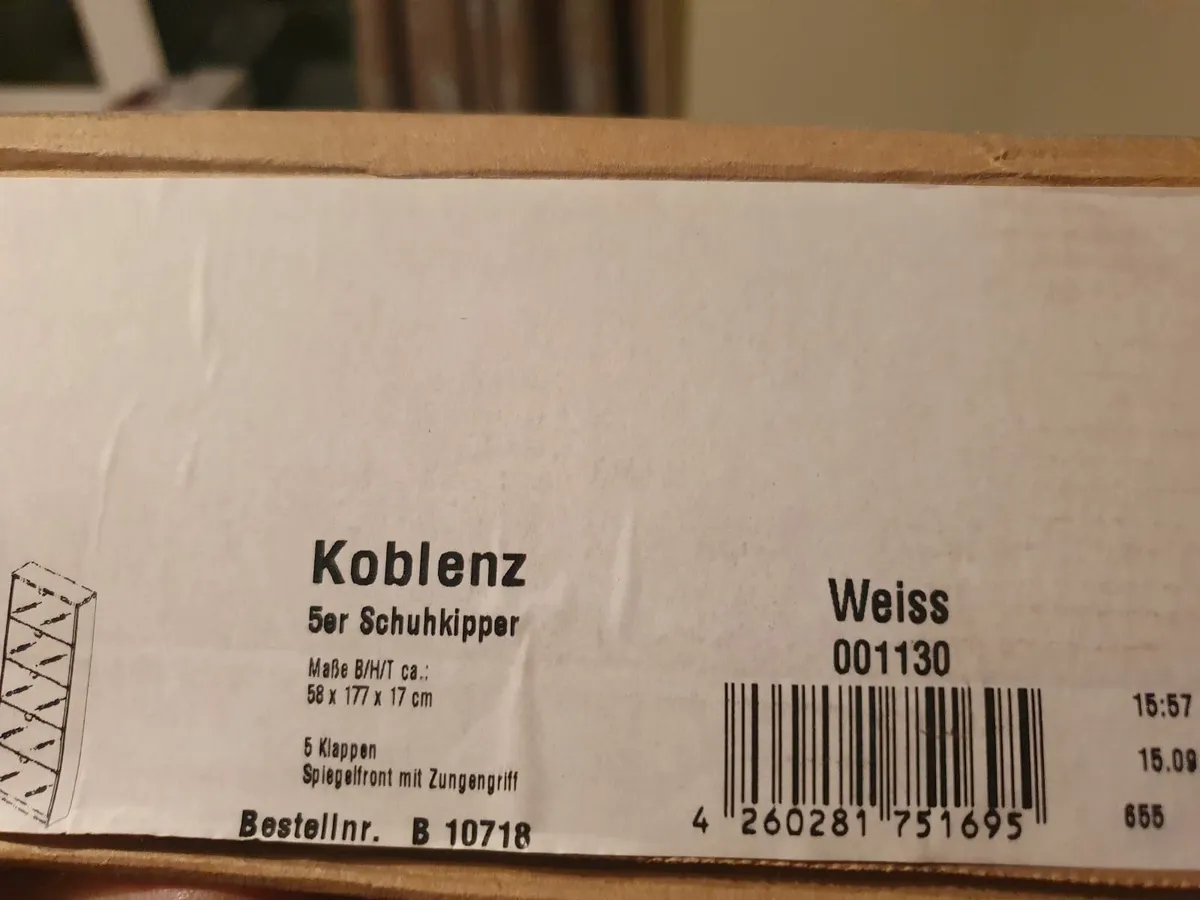 Mirrored Shoe Storage Cabinet - Image 2