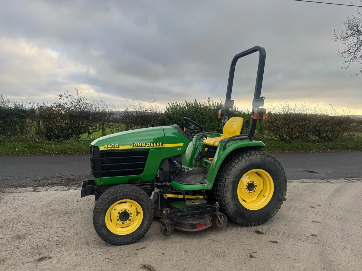 John Deere Compact Tractor with Mower - Image 1