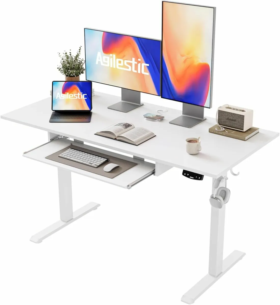 Height Adjustable Desk Keyboard Tray 120x60cm - Image 1