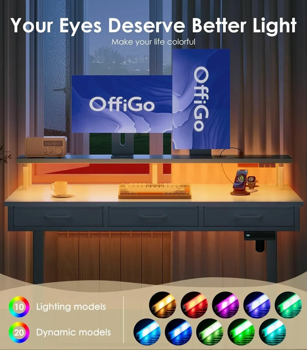 Electric Standing Desk Adjustable Office 120x54cm - Image 4