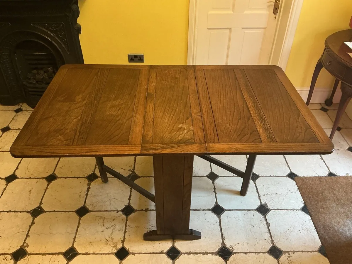 Oak gate leg fold table - Image 3