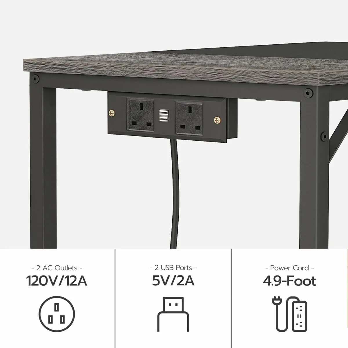 Computer Home Office Desk Gaming 80x40 cm - Image 4