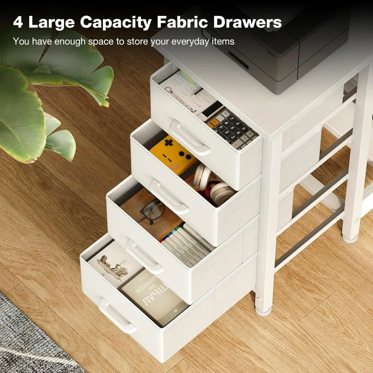 Computer Desk Drawers 100x70 Office Reversible - Image 4