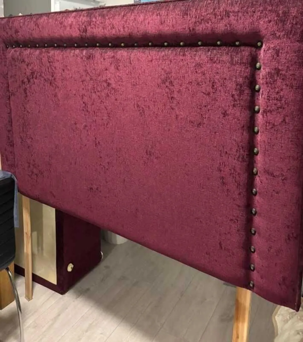 King size bed frame and headboard - Image 1