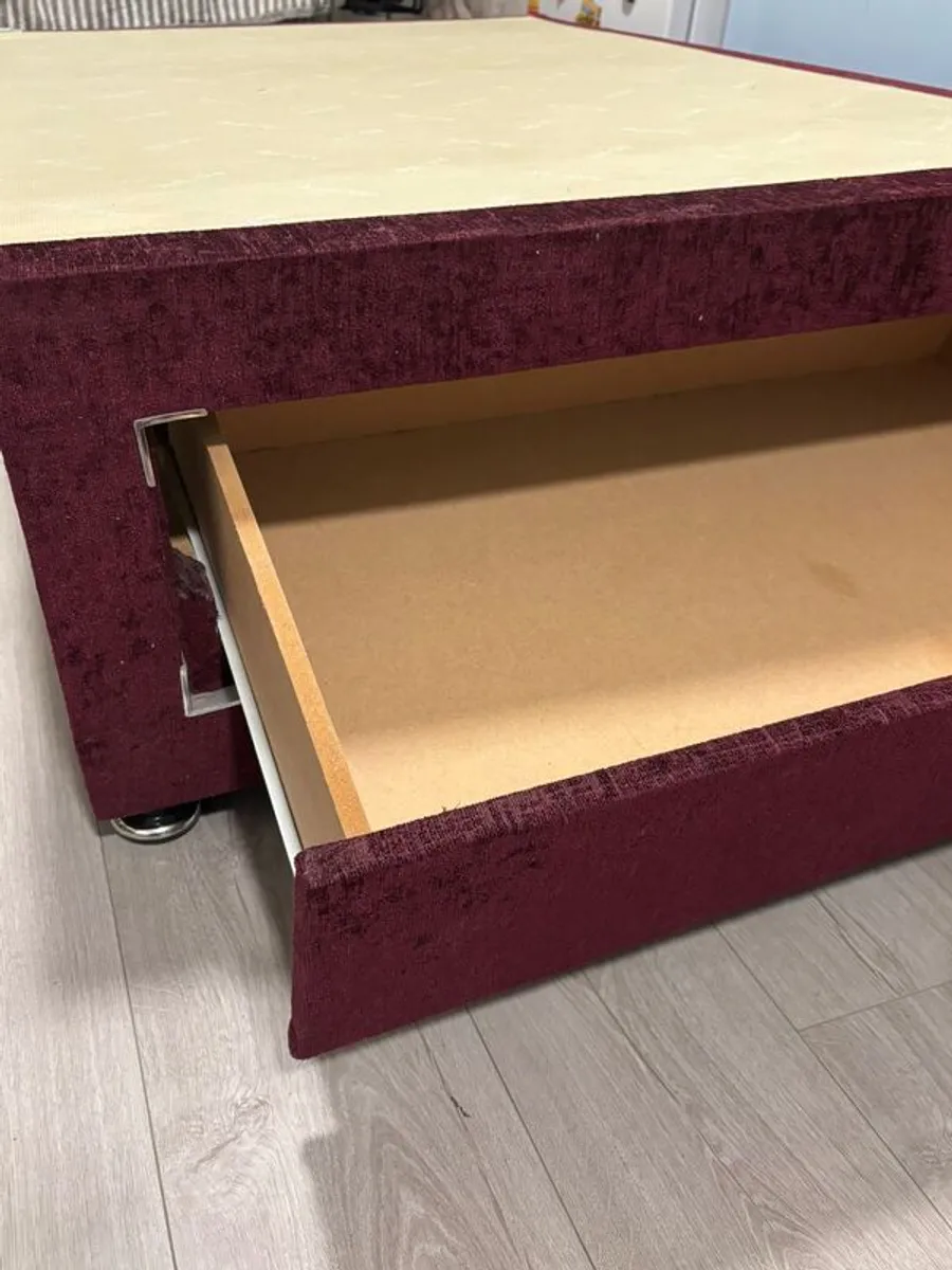 King size bed frame and headboard - Image 2