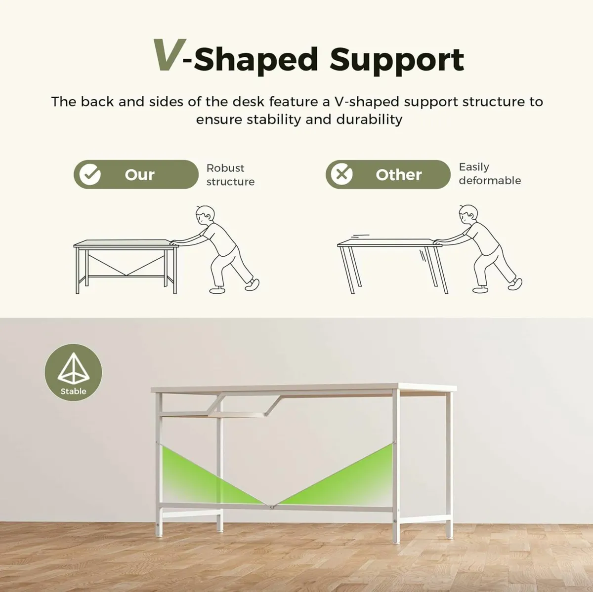 140 cm Computer Gaming Desk Office Study table - Image 3