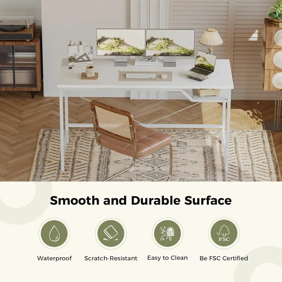 140 cm Computer Gaming Desk Office Study table - Image 4