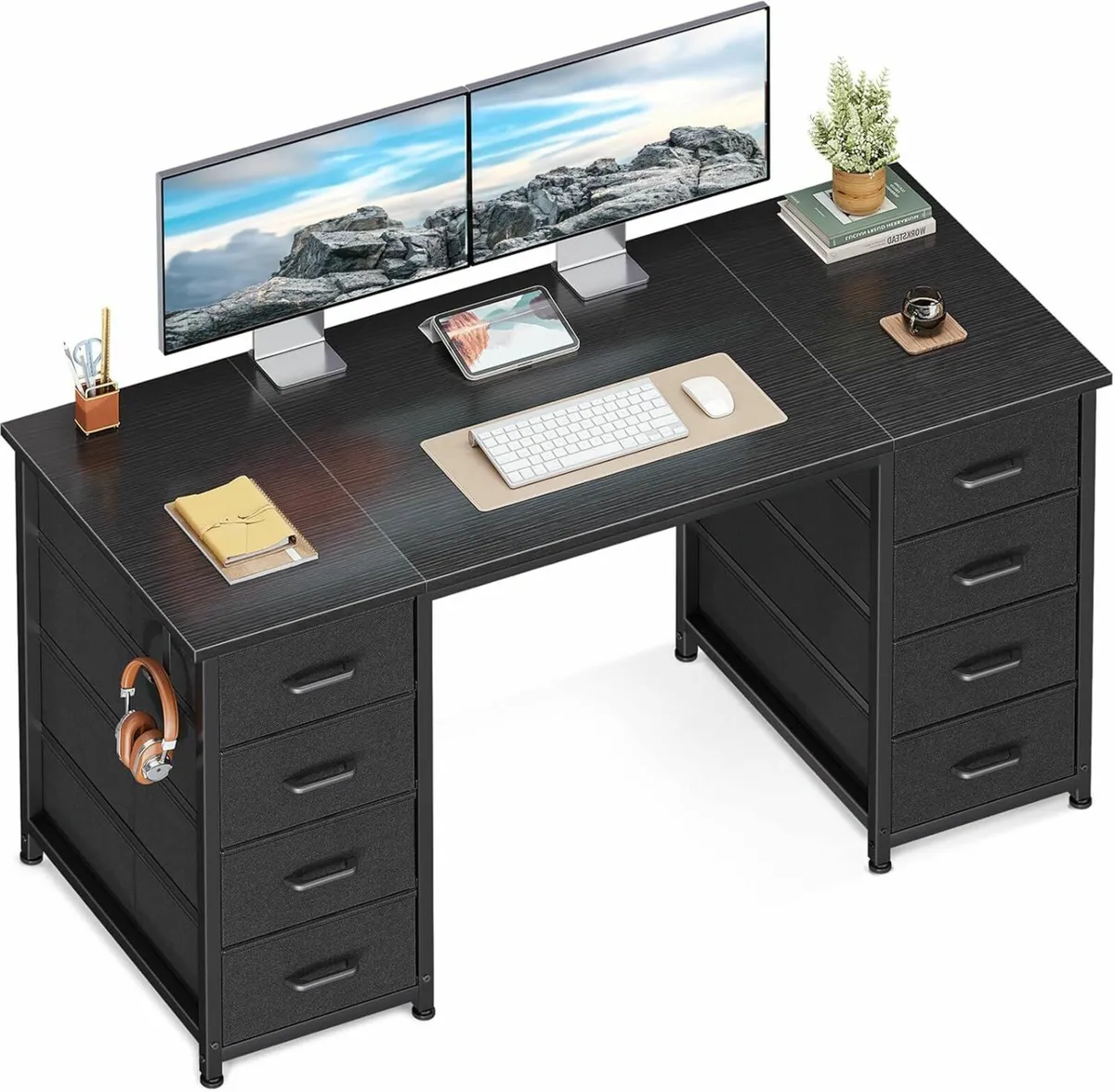 Computer Desk Drawers Office Storage 120x48cm - Image 3