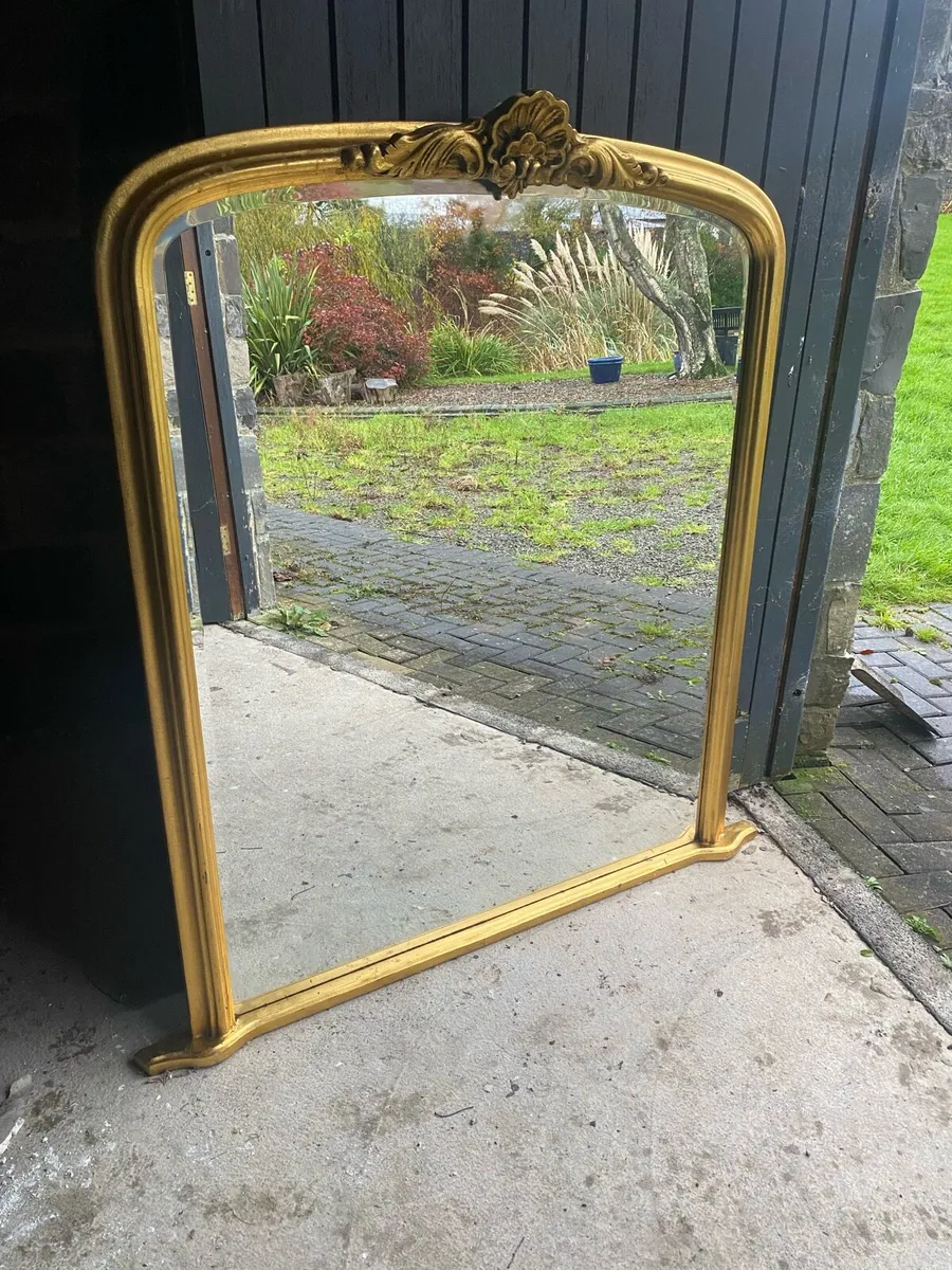 Large Antique Mirror - Image 1