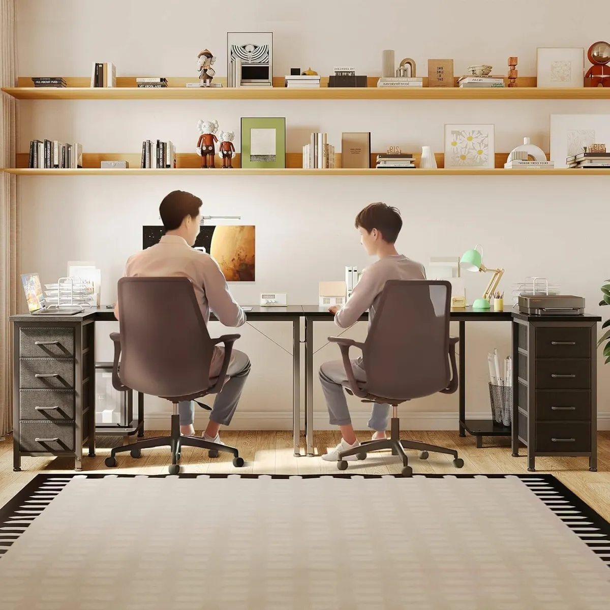 Computer Desk Drawers Office Reversible 120x70cm - Image 3