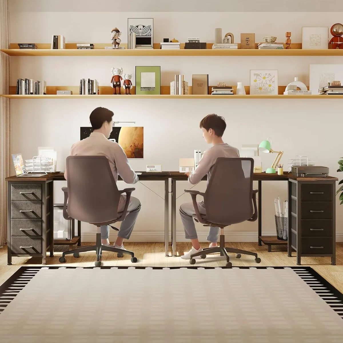 Computer Desk Drawers Office, Reversible120x70cm - Image 3