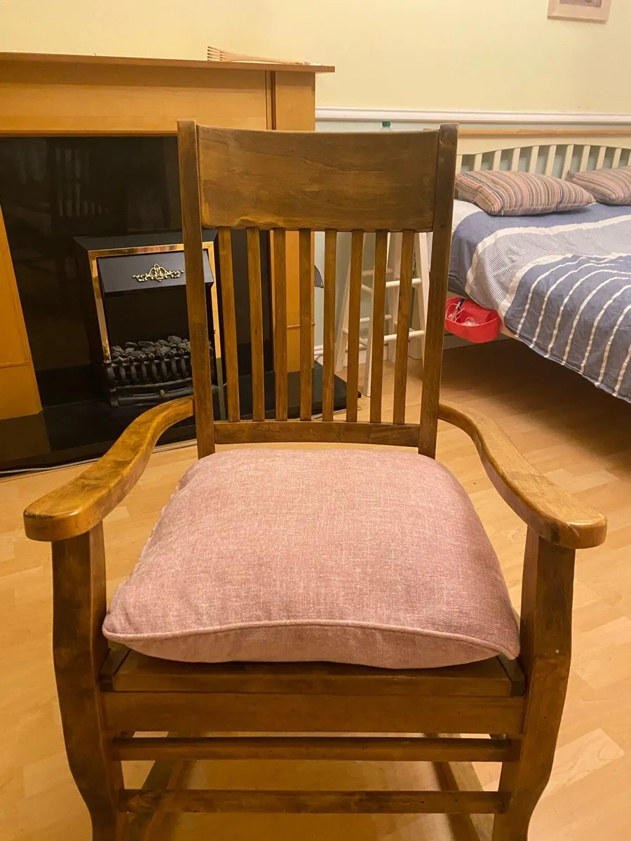 Dark Oak Rocking Chair - Image 3