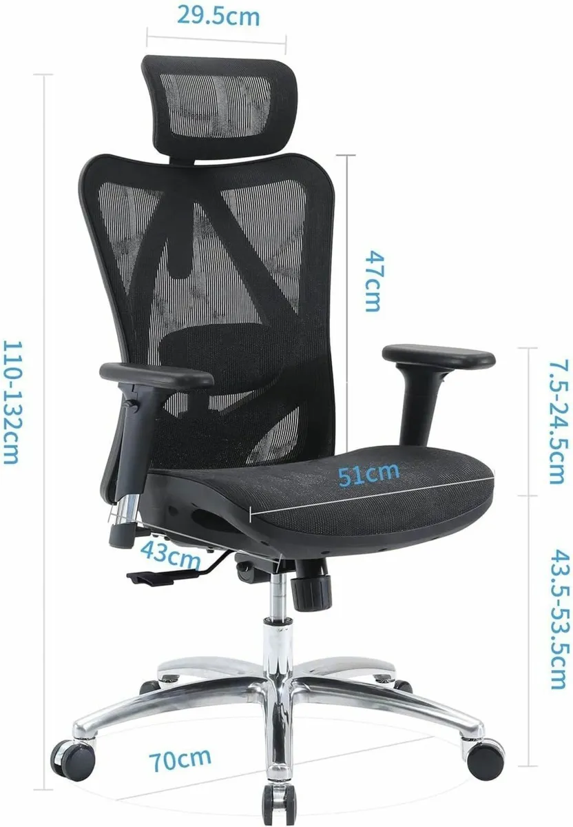 Ergonomic Office Chair Mesh Desk Adjustable - Image 4