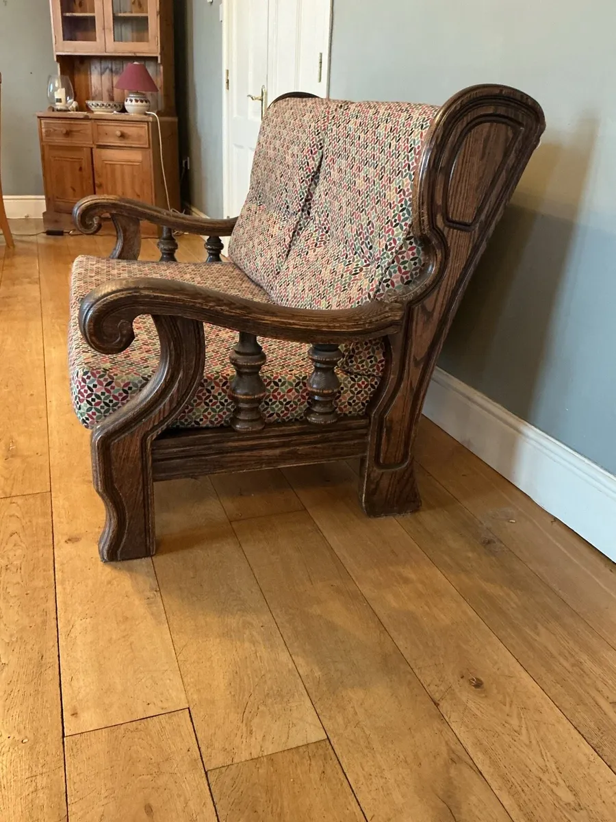 Oak couch - Image 4