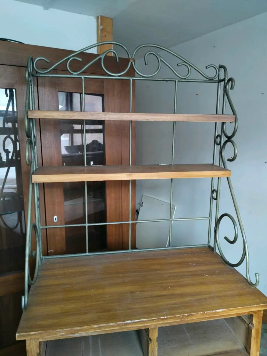 Kitchen display cabinet With Iron sides. Solid tim - Image 1
