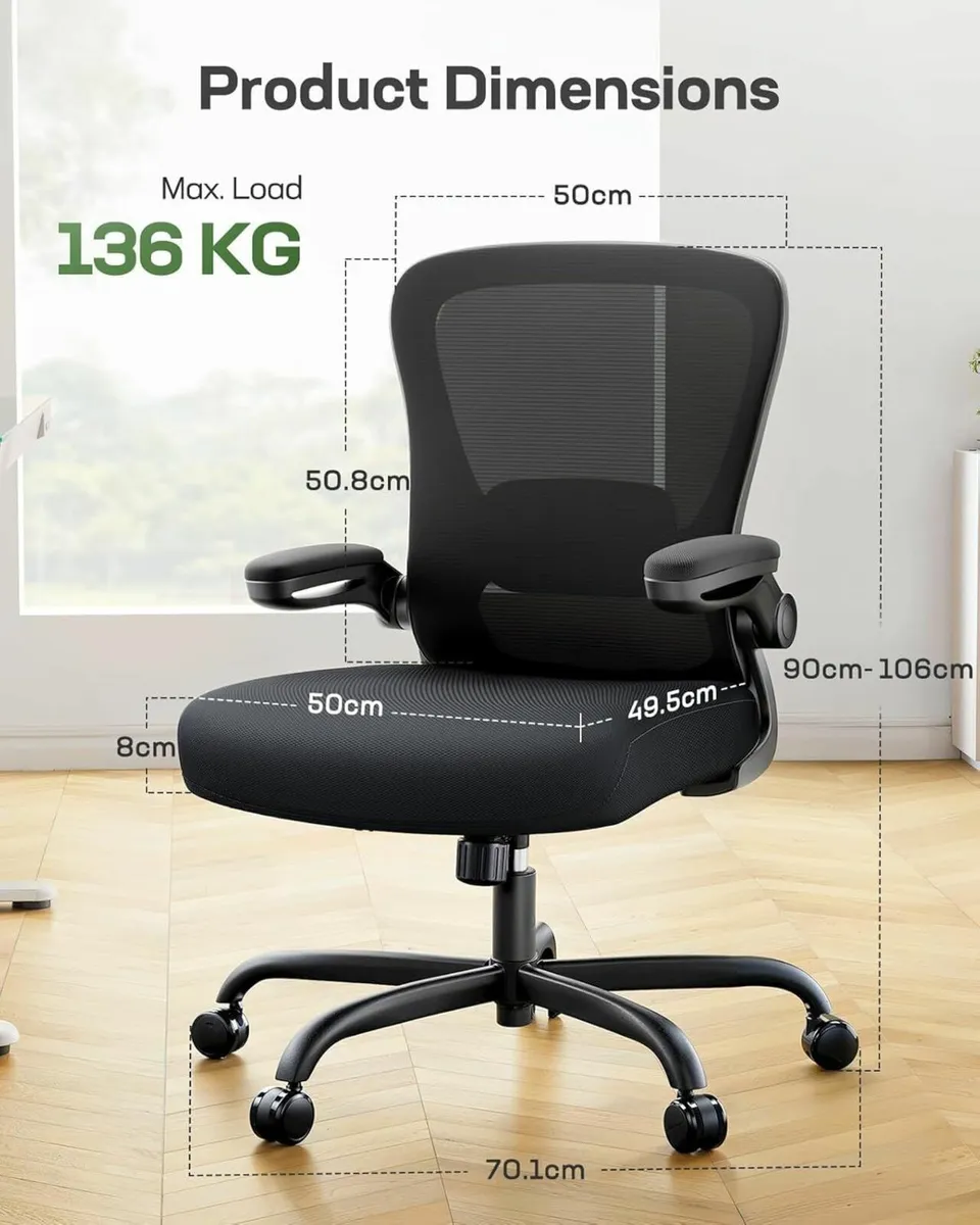 Ergonomic Office Ergonomic Desk Chair 3D Lumbar - Image 3