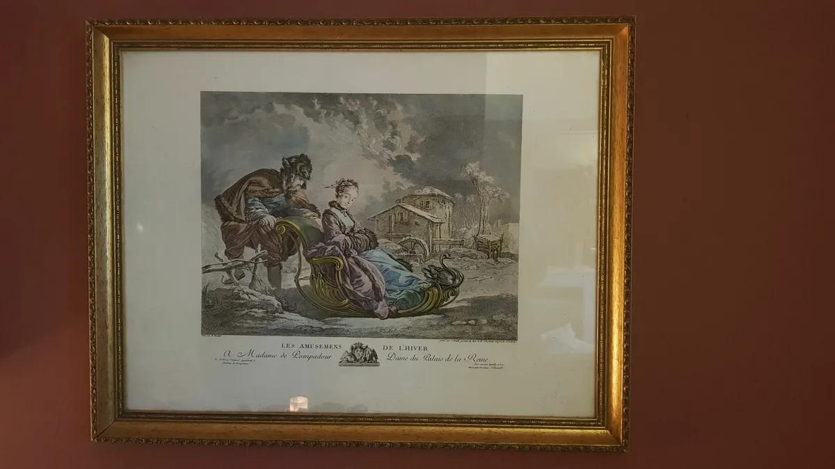 Antique French Print Framed - Image 1