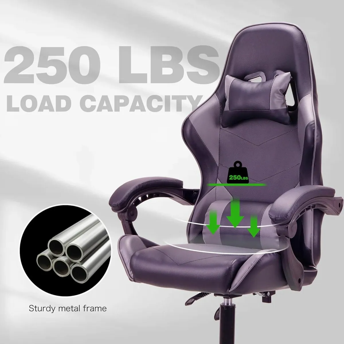 Ergonomic high-back gaming computer office study - Image 3