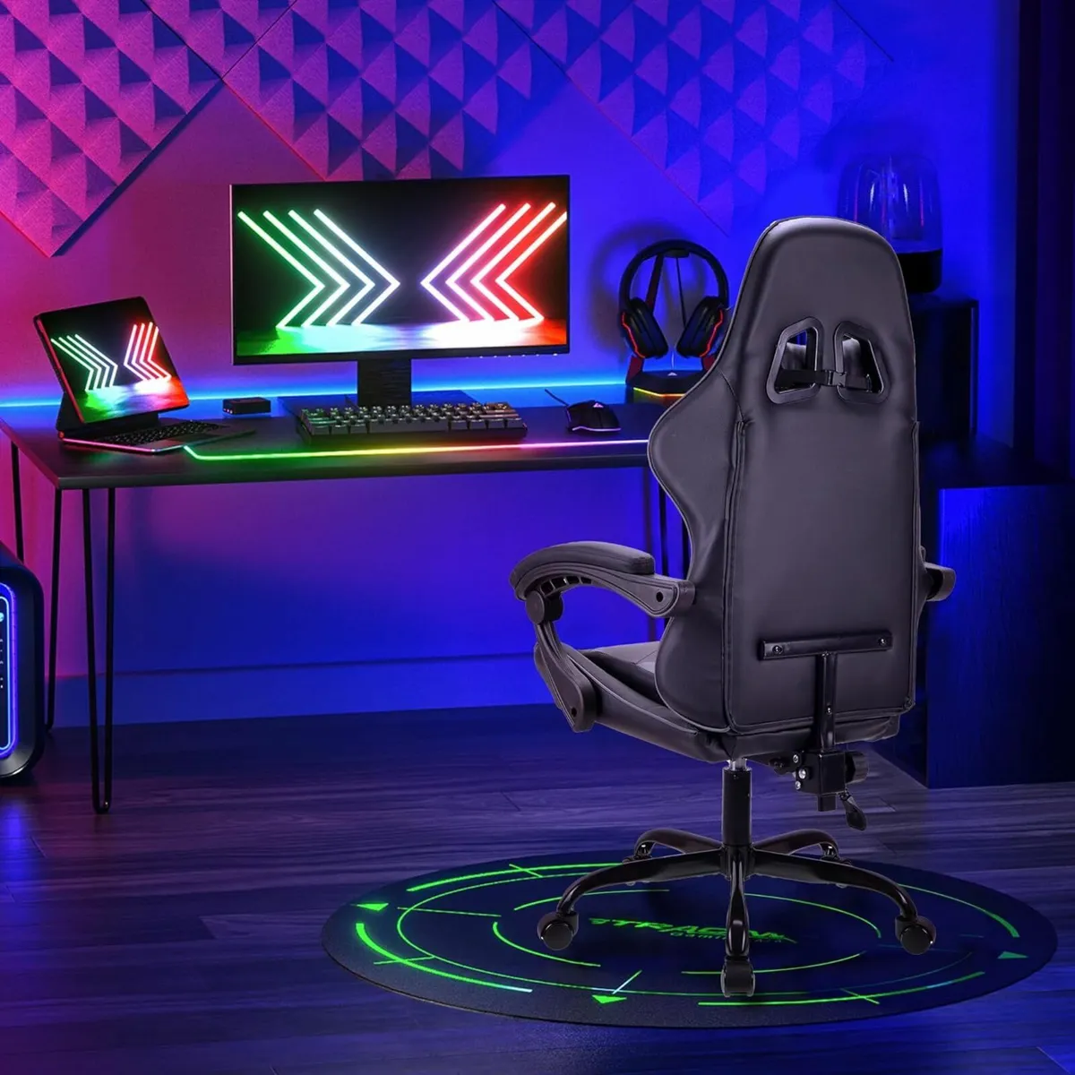 Ergonomic high-back gaming computer office study - Image 4