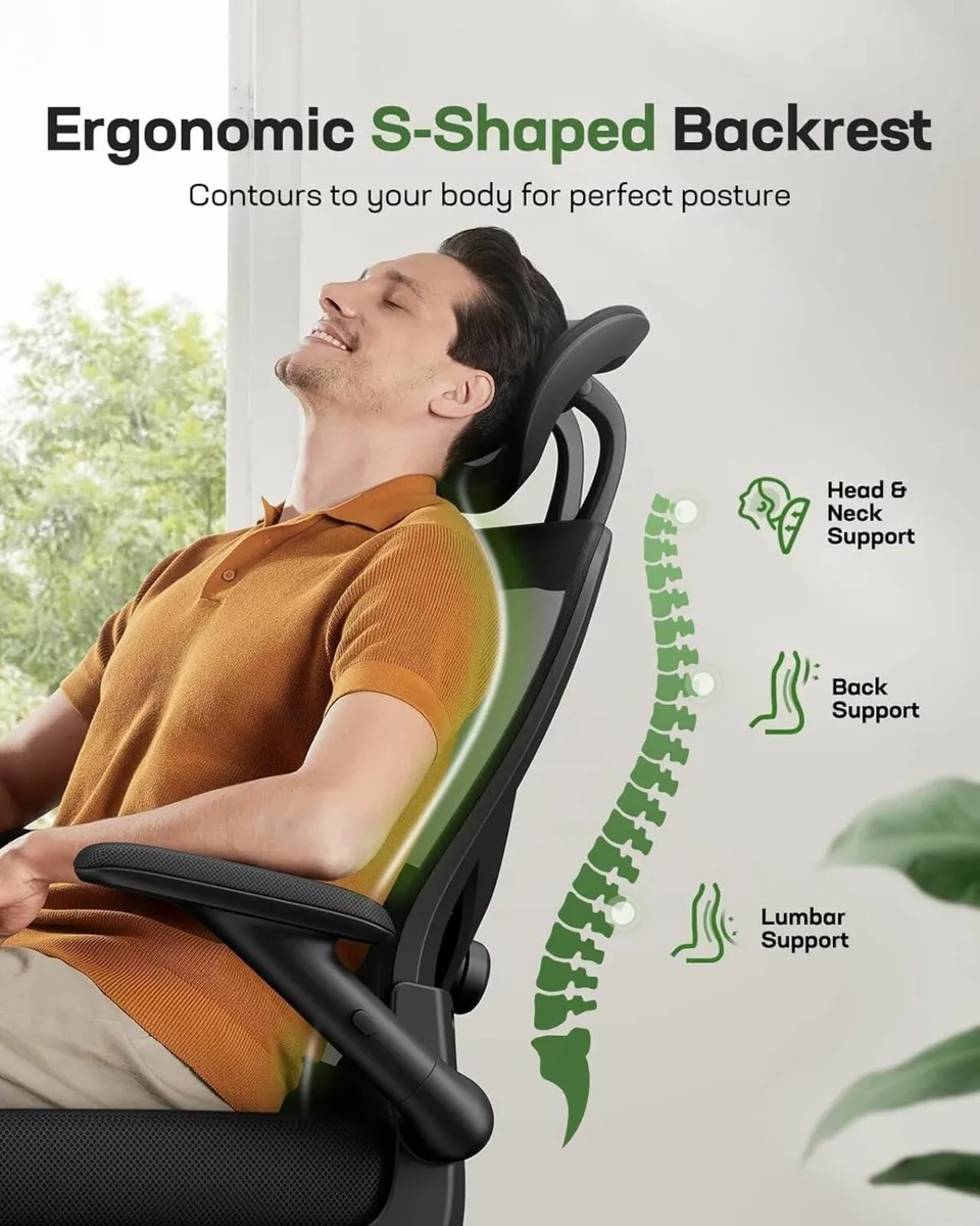 Ergonomic Mesh Office Chair High Back Desk Adjust - Image 4