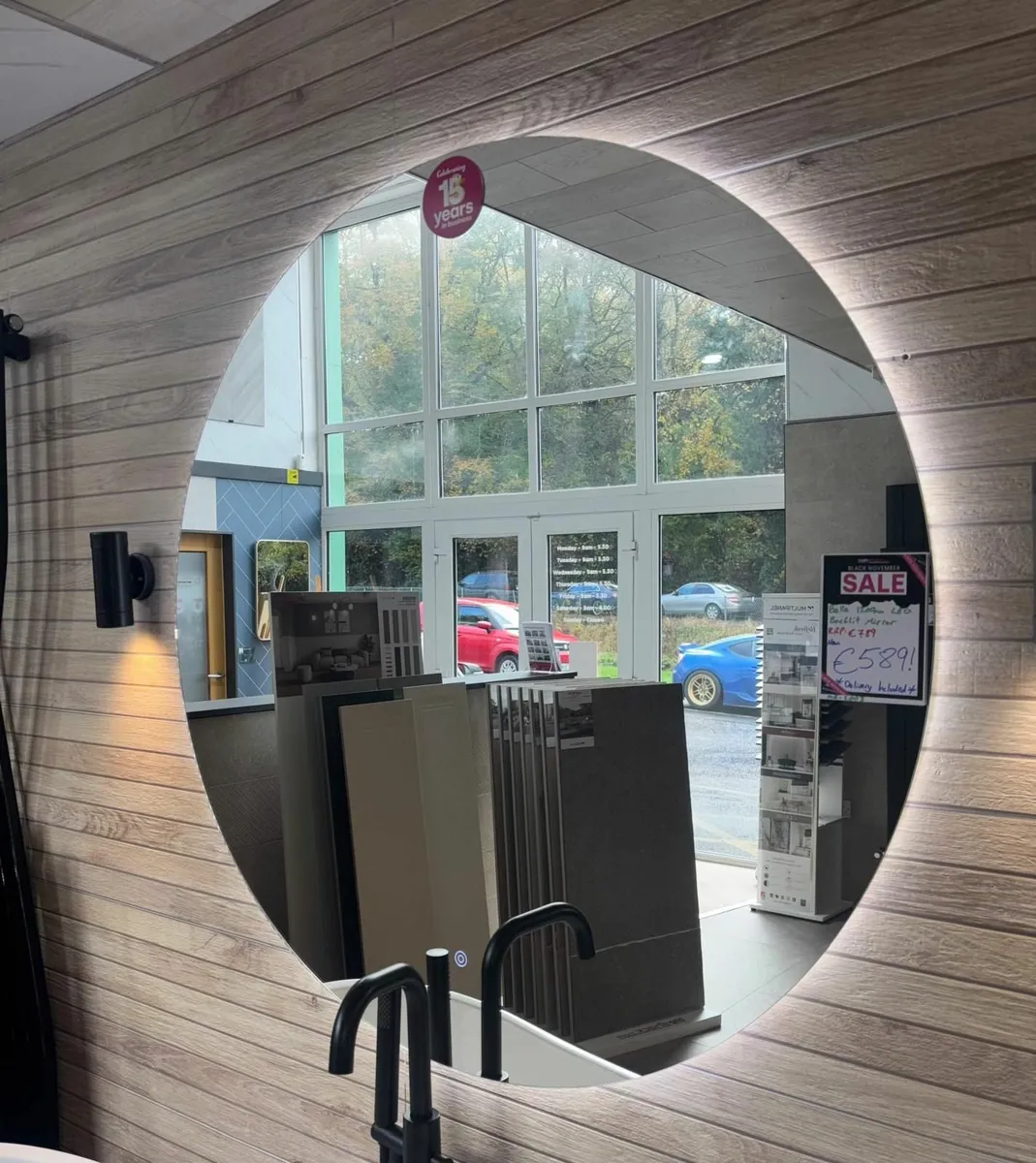 Bathshack BLACK NOVEMBER 1200mm Round LED Mirror