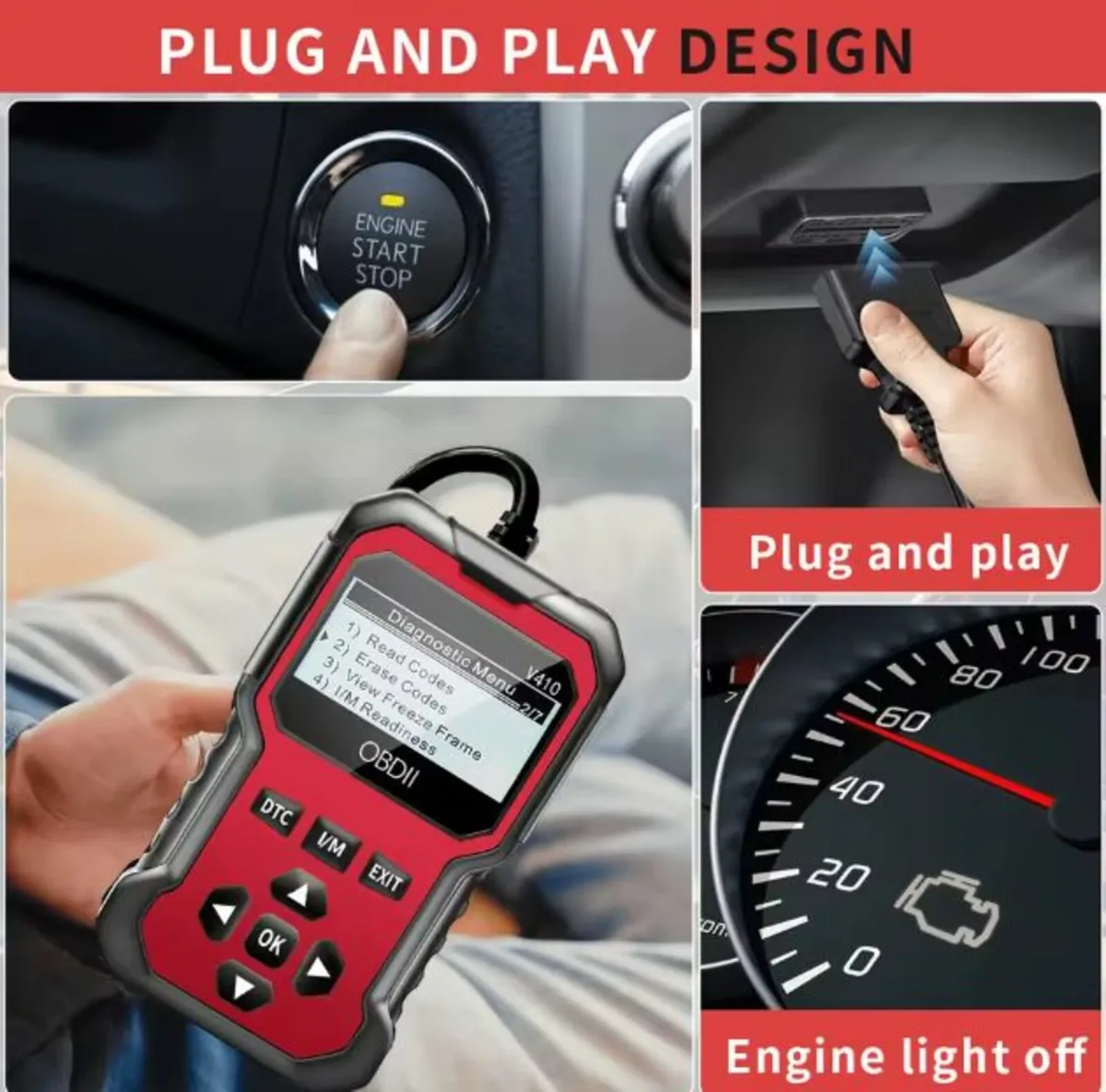 Brand New Obd2 Scanner Diagnostic Tool Code Reader - Image 2