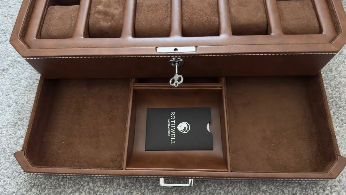 Luxury Watch Box 12 slot with drawer Rothwell - Image 3