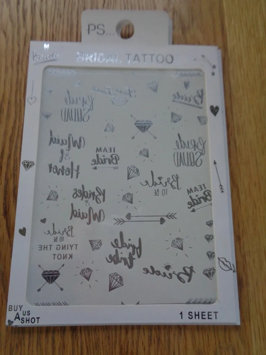 Bridal Tattoo Sheets x 2 for Sale - Image 1