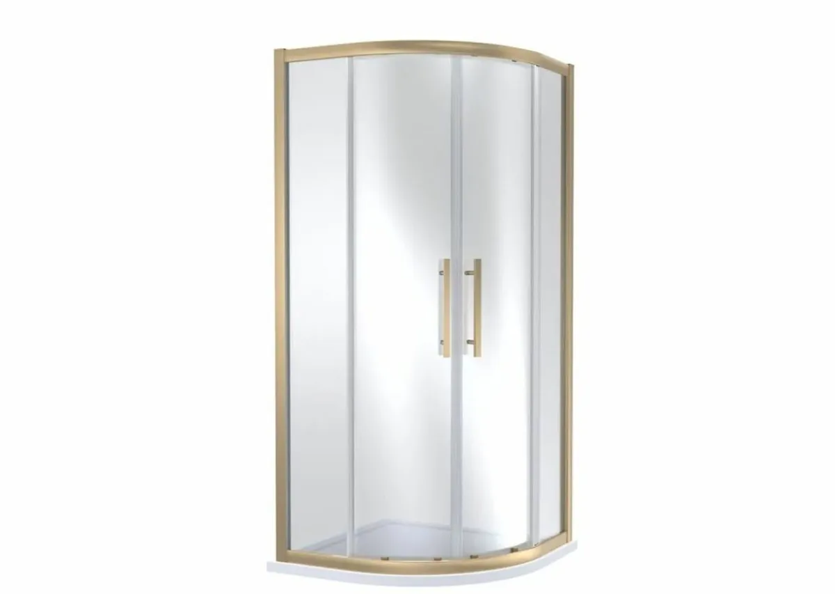 Bathshack BLACK NOVEMBER Brass 900mm Quadrant Door