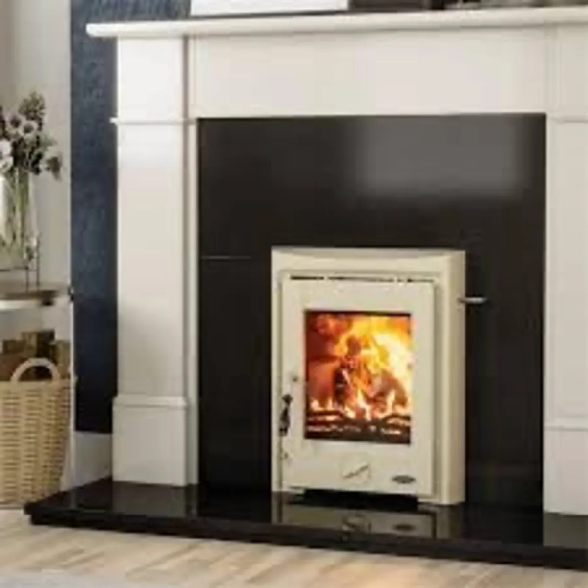 Henley Cream enamel Inset Stove - Image 1