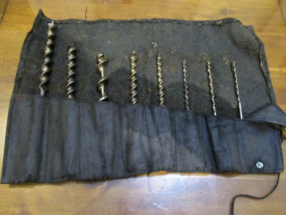 antique vintage tools BITS DRILL brace - Image 1