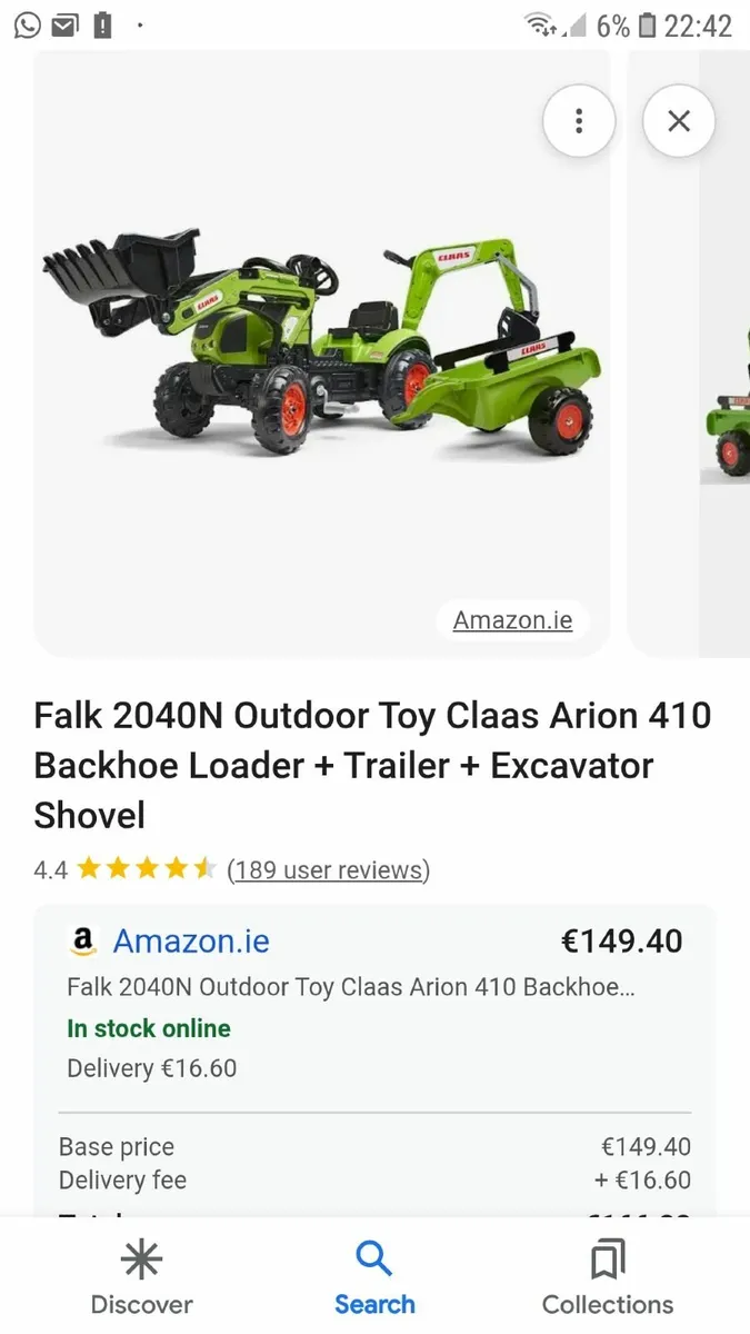 Kids ride on tractor, trailer and  excavator - Image 2