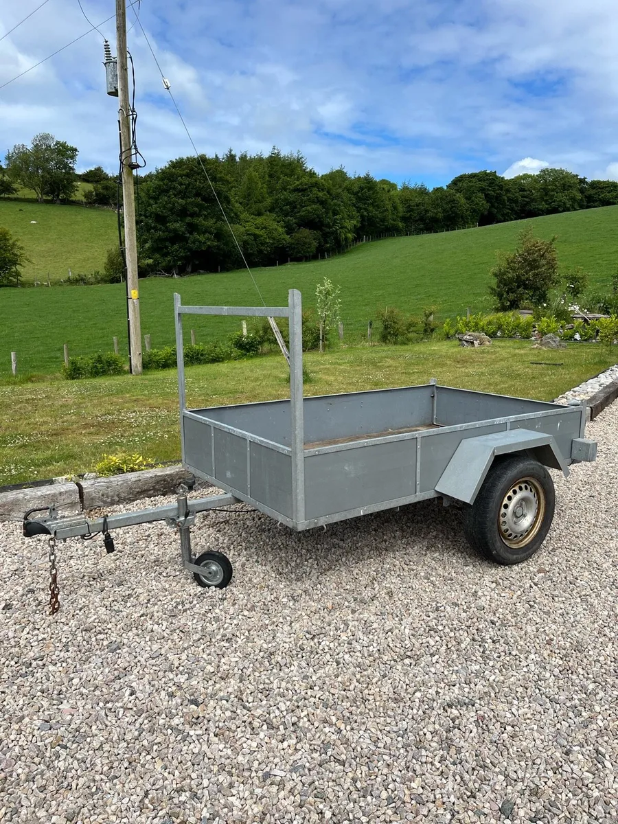 Galvanised 7x4 car trailer - Image 1