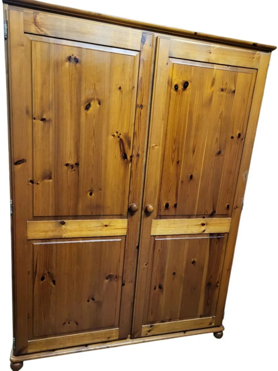 Large pine wardrobe - Image 1